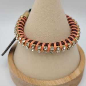 J Crew Crystal Braided Bracelet NWT!  NEW!